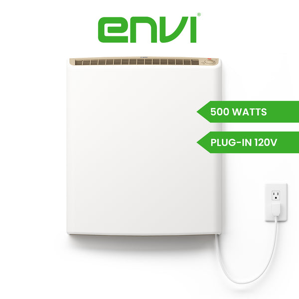 Envi 120v Plug-in Electric Panel Wall Heater - 500 Watts - 3rd Gen (LE5012P)