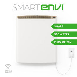 NEW! Smart Envi 120v Plug-in Electric Panel Wall Heater - 500 Watts - 4th Gen (SE5012P)